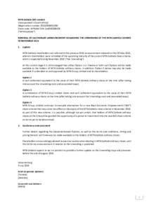 MTN Zakhele (RF) Limited (Incorporated in South Africa) (Registration numberShare code: MTNZBE ISIN: ZAE000208526 (“MTN Zakhele”) RENEWAL OF CAUTIONARY ANNOUNCEMENT REGARDING THE UNWINDING OF THE MTN