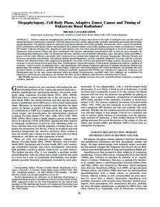 Megaphylogeny, Cell Body Plans, Adaptive Zones: Causes and Timing of Eukaryote Basal Radiations1