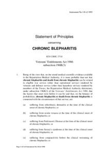 Instrument No.118 of[removed]Statement of Principles concerning  CHRONIC BLEPHARITIS