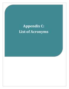 Appendix C: List of Acronyms Provisional Statistical Data on Sexual Assault