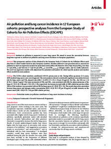 Smoking / Smog / Nutrition / Particulates / European Prospective Investigation into Cancer and Nutrition / Cohort study / Passive smoking / Respiratory disease / Prospective cohort study / Medicine / Pollution / Air pollution