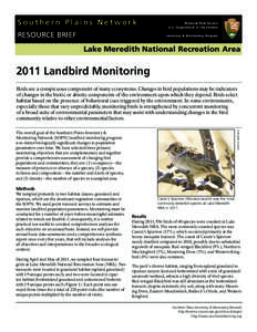 Southern Plains Network RESOURCE BRIEF National Park Service U.S. Department of the Interior Inventory & Monitoring Program