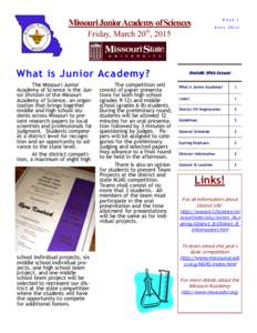 Missouri JuniorAcademy of Sciences  PAGE 1 FALLth