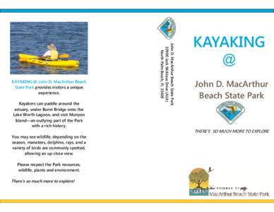 Kayaking / Kayak / Paddle / John D. MacArthur Beach State Park / Watercraft / Surf kayaking / Florida / Munyon Island / Florida state parks