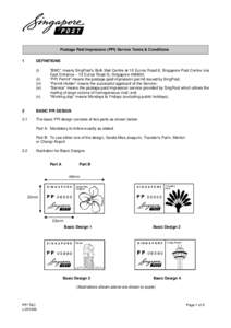 Postage Paid Impression (PPI) Service Terms & Conditions 1 DEFINITIONS (i) (ii)