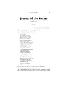 JANUARY 10, [removed]Journal of the Senate THIRD DAY