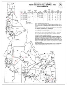 Idaho Pilot/Escort Vehicle & Travel Time Requirements - Map & Rules