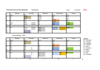 Technikerschule-Stundenplan Montag[removed].