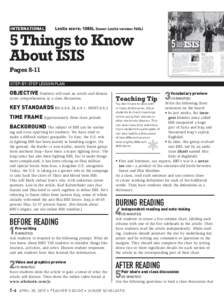 JS April 20, 2015, 5 Things to Know About ISIS Lesson Plan