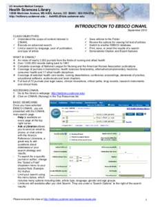 Microsoft Word - Introduction to EBSCO CINAHL.doc