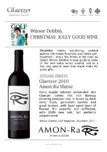 Winsor Dobbin, CHRISTMAS: JOLLY GOOD WINE