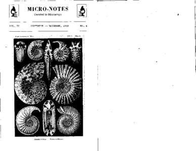 MICRO-NOTES Devoted to Microscopy VOL. IV  SEPTEMBER -- DECEMBER, 1949