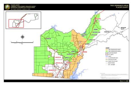 ArcMap / Placer County /  California / Foresthill /  California / Sacramento metropolitan area / Geography of California / Colfax /  California