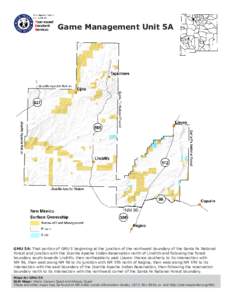 Game Management Unit 5A  NM 96 GMU 5A: That portion of GMU 5 beginning at the junction of the northwest boundary of the Santa Fe National Forest and junction with the Jicarilla Apache Indian Reservation north of Lindrith