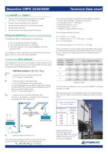 Steamline CRPSTechnical Data sheet What Benefit can I Expect ? ü