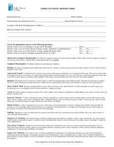 Misconduct / Crimes / Human behavior / Criminal law / Homicide / Assault / Burglary / Violent crime / Murder / Manslaughter / Hate crime / Uniform Crime Reports