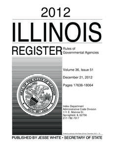 2012  ILLINOIS REGISTER  RULES