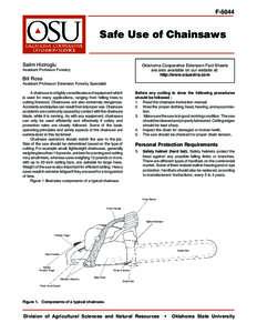 F[removed]Safe Use of Chainsaws Salim Hiziroglu  Oklahoma Cooperative Extension Fact Sheets