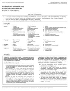 STATE OF CALIFORNIA - HEALTH AND HUMAN SERVICES AGENCY  CALIFORNIA DEPARTMENT OF SOCIAL SERVICES CALIFORNIA DEPARTMENT OF HEALTH CARE SERVICES  INSTRUCTIONS AND PENALTIES