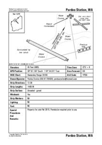 Warning: It is a requirement to check airstrip condition and details with owner Pardoo Station, WA  Var: 1.8ºE