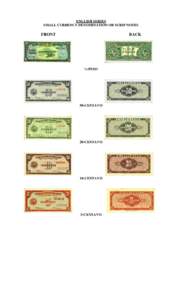 ENGLISH SERIES SMALL CURRENCY DENOMINATION OR SCRIP NOTES FRONT  BACK