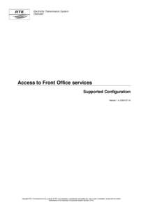 Electricity Transmission System Operator Access to Front Office services Supported Configuration Version 1.4, [removed]