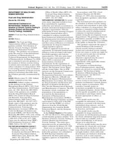 Federal Register / Vol. 64, No[removed]Friday, June 25, [removed]Notices DEPARTMENT OF HEALTH AND HUMAN SERVICES Food and Drug Administration [Docket No. 97D–0444]