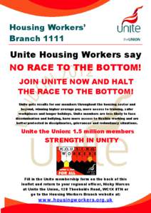 Housing Workers’ Branch 1111