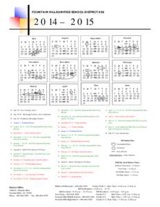 FOUNTAIN HILLS UNIFIED SCHOOL DISTRICT #[removed]– 2015 August  July