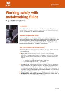 INDG365 - working safely with metalworking fluids a guide for employees