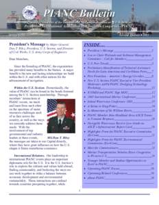 PIANC Bulletin Quarterly Newsletter of the International Navigation Association à U.S. Section Permanent International Association of Navigation Congresses (PIANC) Second Quarter • 2005