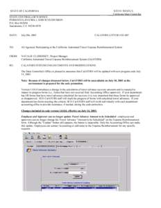 STATE OF CALIFORNIA _____________________________________________________________________ STATE CONTROLLER’S OFFICE PERSONNEL/PAYROLL SERVICES DIVISION P.O. Box[removed]Sacramento, CA[removed]