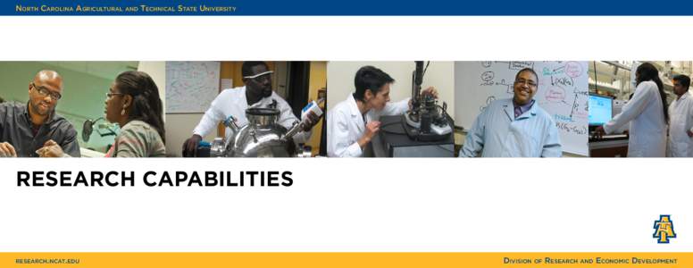 North Carolina Agricultural and Technical State University  RESEARCH CAPABILITIES research.ncat.edu