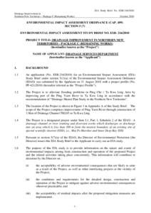 EIA Study Brief No. ESB[removed]Drainage Improvement in Northern New Territories – Package C (Remaining Works) October 2010