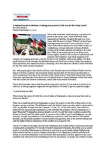 Israeli–Palestinian conflict / Fertile Crescent / Arab–Israeli conflict / Western Asia / Proposals for a Palestinian state / Israeli settlement / State of Palestine / One-state solution / Palestinian territories / Asia / Middle East / Palestinian nationalism