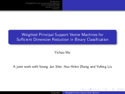 Weighted Principal Support Vector Machines for   Sufficient Dimension Reduction in Binary Classification