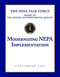 Modernizing NEPA Implementation