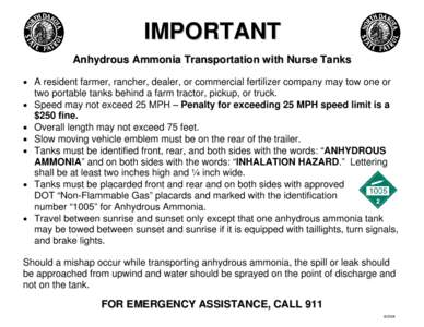 Microsoft Word - Anhydrous Ammonia Transportation Placard.doc