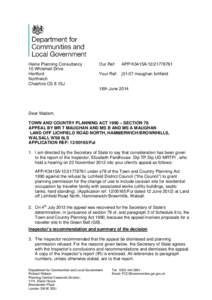 Lichfield Canal / Lichfield / M6 Toll / Green belt / Planning permission / Town and Country Planning Act / Town and country planning in the United Kingdom / United Kingdom / Counties of England