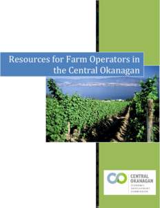 Resources for Farm Operators in the Central Okanagan