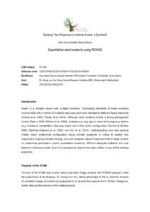 Studying Tree Responses to extreme Events: a SynthesiS Short Term Scientific Mission Report Quantitative wood anatomy using ROXAS  COST Action: