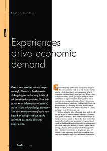 SURVEY EXPERIENCE ECONOMY ...  B. Joseph Pine II & James H. Gilmore Experiences drive economic