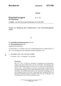 Bundesrat  Drucksache