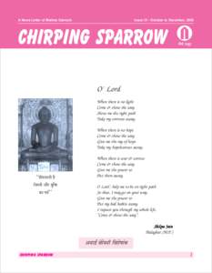 A News Letter of Maitree Samooh  Issue IX • October to December, 2005 Chirping Sparrow