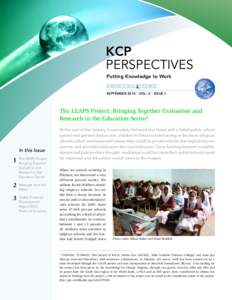 KCP PERSPECTIVES Putting Knowledge to Work for  KNOWLEDGE CHANGE