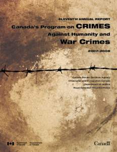 ELEVENTH ANNUAL REPORT  Canada’s Program on CRIMES