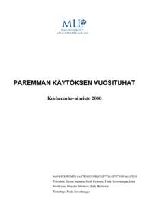 Microsoft Word - Paremman k.yt.ksen vuosituhat.doc