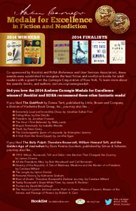 Medals for Excellence in Fiction and Nonfiction 2014 FINALISTS[removed]WINNERS