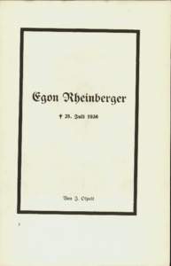 — 7—  Unerwartet und mitten aus dem Leben gerufen ist nun auch der letzte jener Männer von uns geschieden, die bei der Gründung des Historischen Vereins sür das Fürstentum Liechtenstein 1901 in den Vorstand des