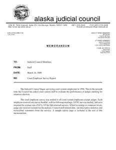 alaska judicial council[removed]W . T hird A v e n u e, S u ite 2 01 , An c h o ra g e , A laska[removed]http://w w w .ajc.state.ak.us EXECUTIVE DIRECTOR Larry Cohn